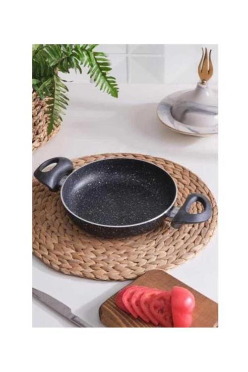 Kizilelmada 20 Cm Yanmaz Yapışmaz Granit Sahan Tava – Çift Kulplu Siyah