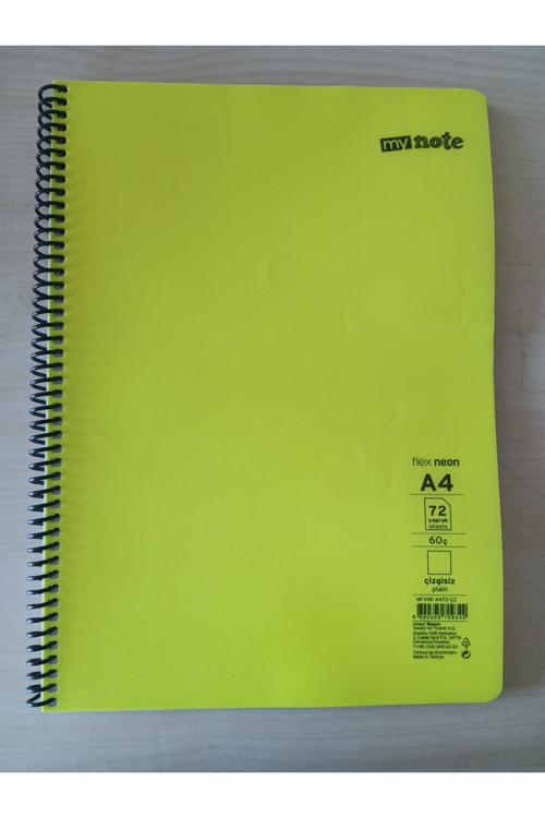Kizilelmada My Note A4 72 Yaprak Çizgisiz Spiralli Büyük Boy Defter – Okul Ve Ofis İçin Pratik