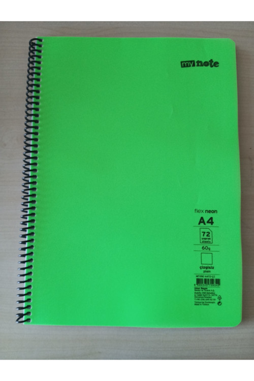 Kizilelmada My Note A4 72 Yaprak Çizgisiz Spiralli Büyük Boy Defter – Okul Ve Ofis İçin Pratik