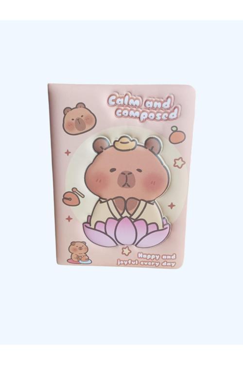 Mikro Pofuduk Kapaklı Capybara Defter – Günlük, Not Ve Hediye İçin