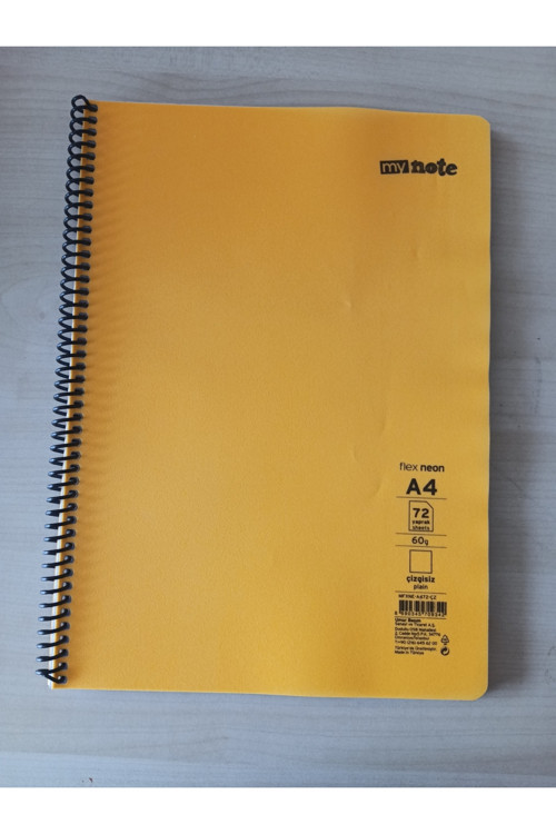 Kizilelmada My Note A4 72 Yaprak Çizgisiz Spiralli Büyük Boy Defter – Okul Ve Ofis İçin Pratik
