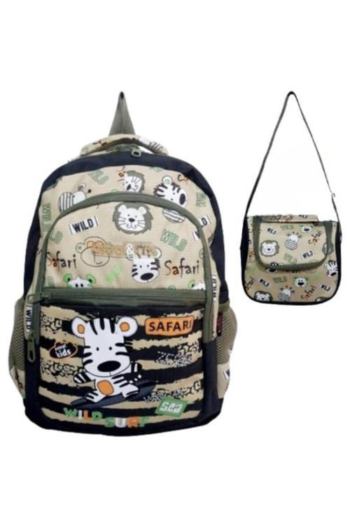 Kids Safari Temalı İlkokul Çantası Ve Beslenme Çantalı 2’Li Set