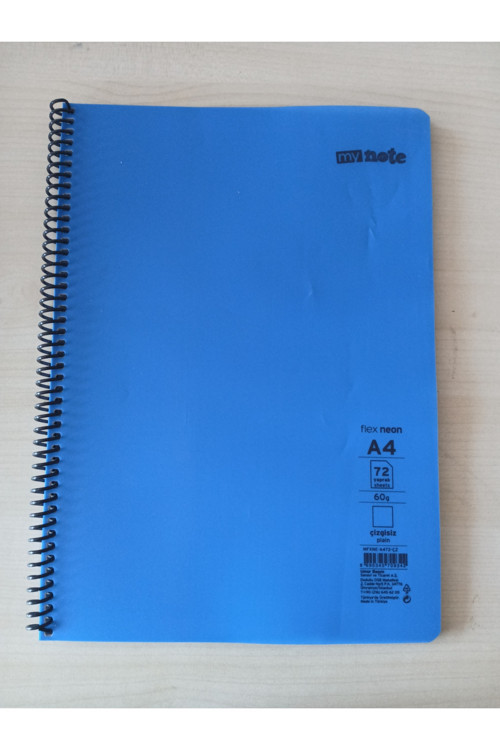 Kizilelmada My Note A4 72 Yaprak Çizgisiz Spiralli Büyük Boy Defter – Okul Ve Ofis İçin Pratik