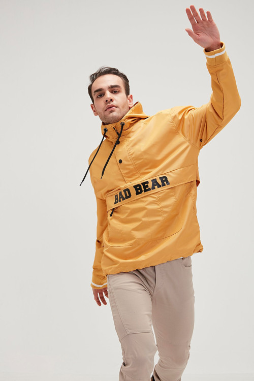 Hurricane Windbreaker Hardal Kanguru Cep Erkek Rüzgarlık
