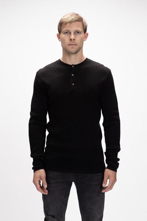 Moreno Siyah Bisiklet Yaka Erkek Triko Kazak