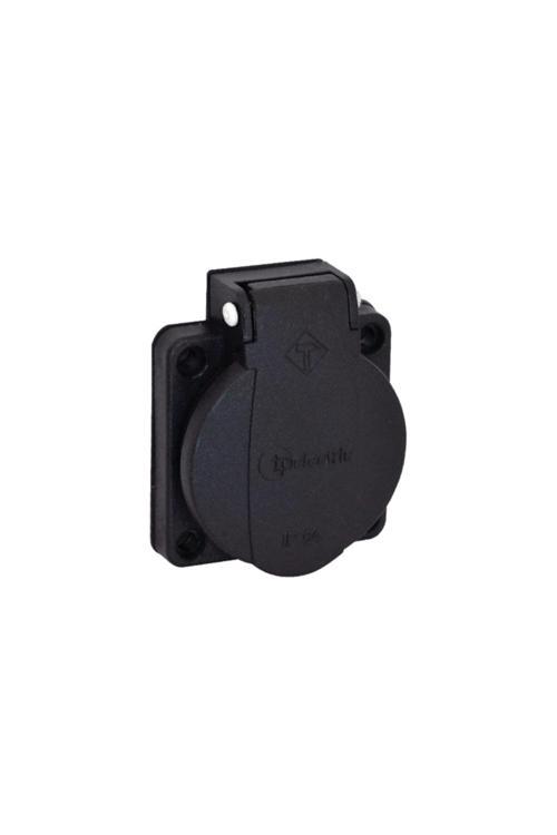 T-Plast 1X16A 220V Pano Prizi Siyah