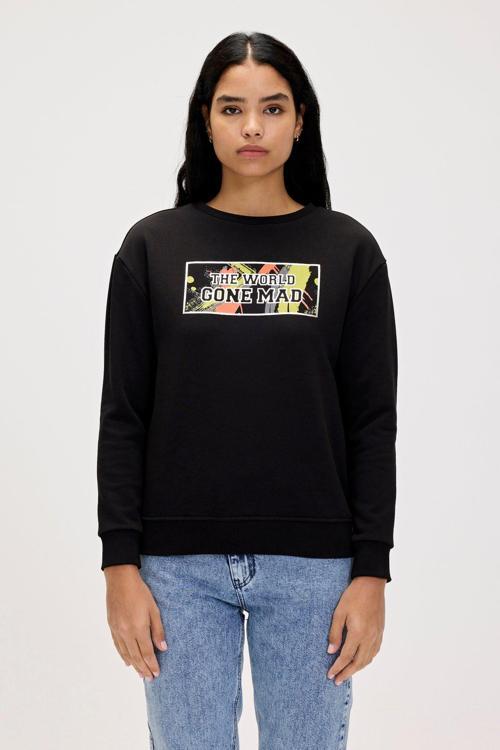 Re-Carina Siyah Kadın Sweatshirt