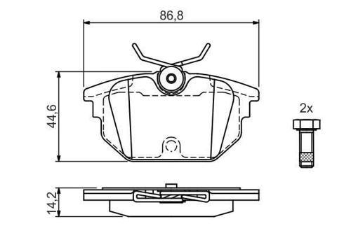 BOSCH B 0986424545 Ön Fren Balatası – Fiat, Peugeot ve Citroën Modelleri İçin Uyumlu