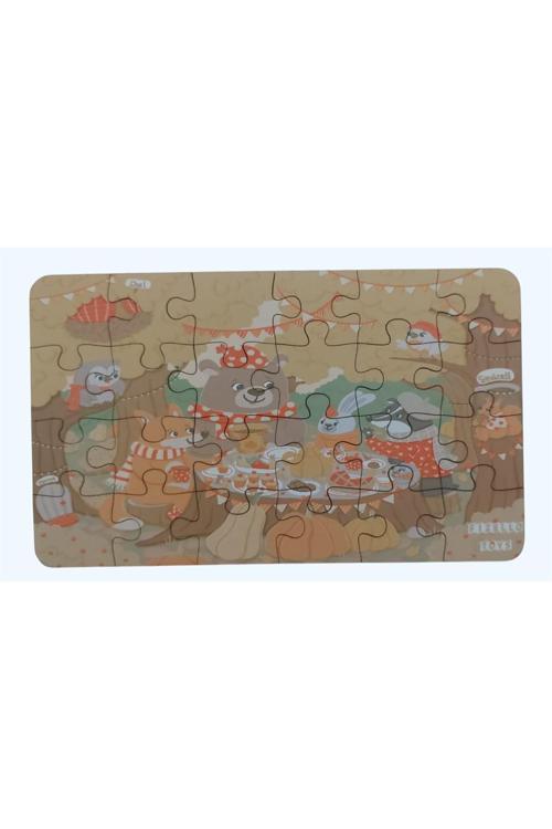 Forest Animals - Orman Hayvanları / Small Puzzle Montessori 3-7 Yaş 24 Parça