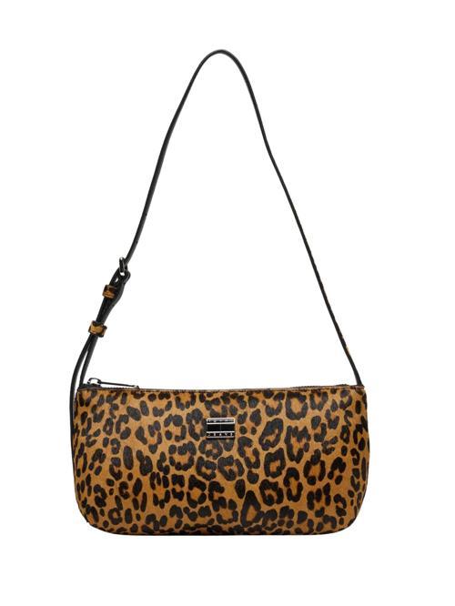 TJW Must Leopar Desenli Omuz Kadın Siyah Omuz Çantası AW0AW1800801R