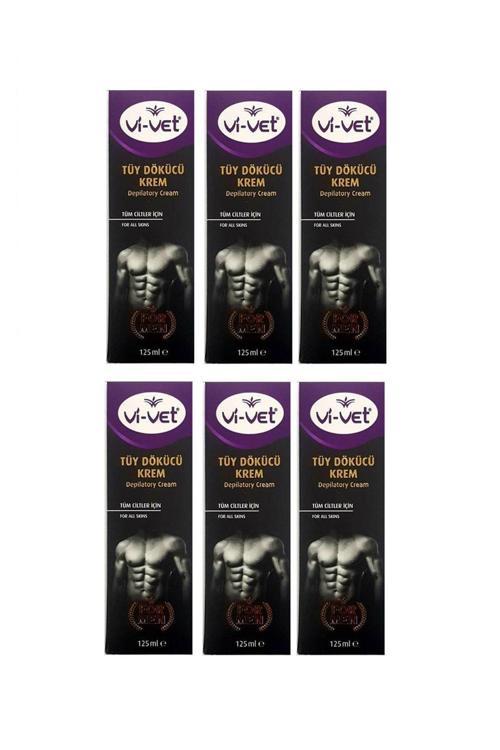 Vivet For Men Erkek Tüy Dökücü Krem 125 Ml X 6 Adet