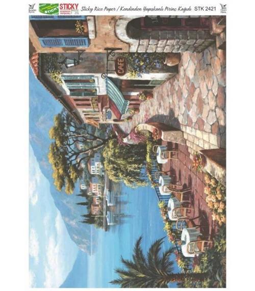 Sticky Kendinden Yapışkanlı Pirinç Dekopaj Kağıdı 29x42 cm. 2421