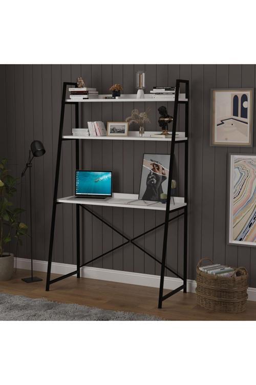 METAL KİTAPLIKLI ÇALIŞMA MASASI