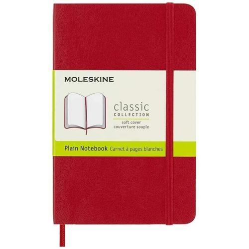 Yumuşak Kapak Çizgisiz Defter Cep Boy 9x14 cm. 192 Sayfa Scarlet Kırmızı