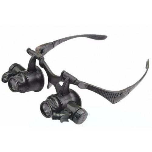 Gözlük Modeli 10X 15X 20X 25X Lens 2 Led Işıklı Büyüteç 9892G