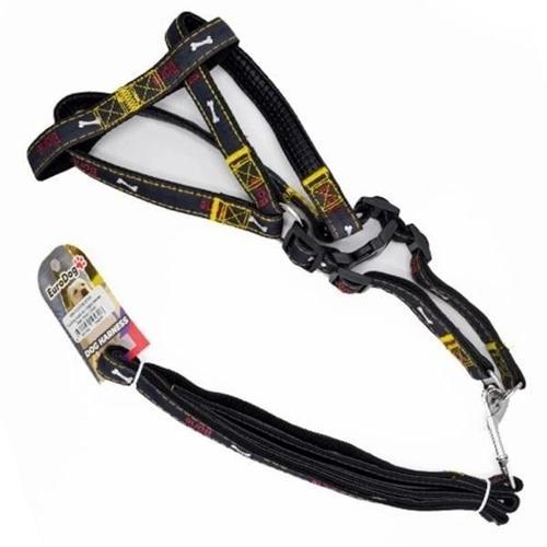 Euro Dog Köpek Uzatma Tasması ve Göğüs Tasması Takımı Siyah 21 Mm 120 Cm