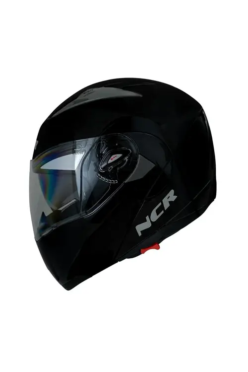 Kask Çene Açılır Vizörlü Parlak Siyah (Ece Belgeli)