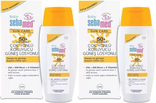 Sun Care Bebek Güneş Losyonu Kremi 50+ Faktör 150ML (Hassas Ciltler İçin) (2 Li Set)