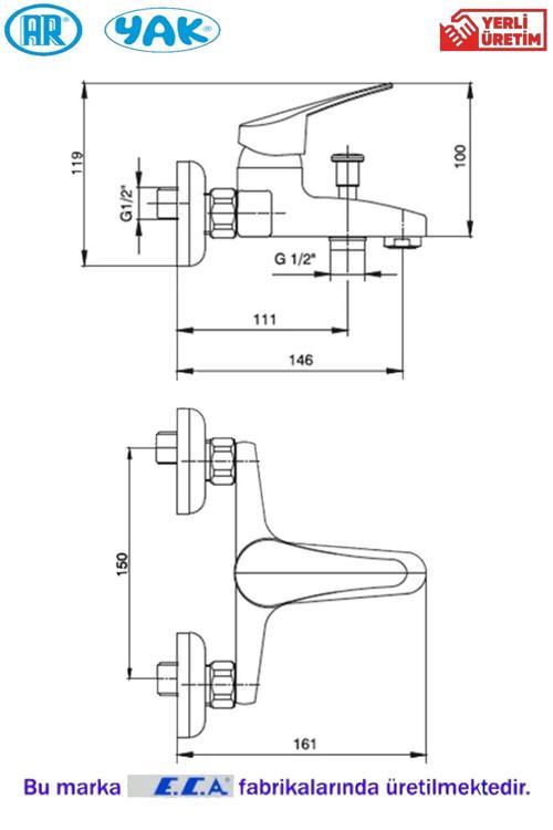 Lucia 102102493 Banyo Duş Bataryası Banyo Armatürü