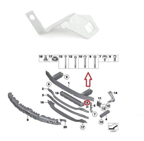 Bmw 5 Serisi F10 Ön Tampon Braketi Sağ (Alüminyum) 2010 Sonrası Uyumlu