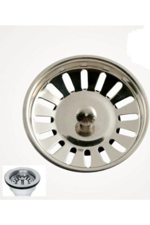 Çeli̇Kel Mutfak Evye Sifonu Süzgeci Çap 8 Cm Mutfak Lavabo Süzgeci