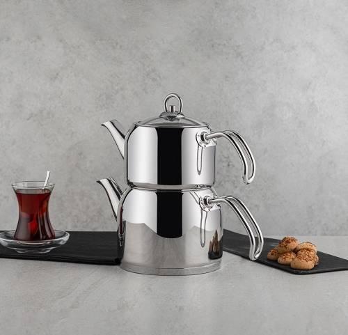 Modern Mini Çelik Çaydanlık Takımı - 29005