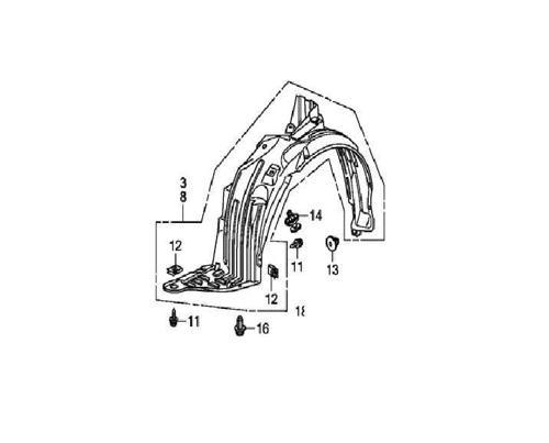 Honda City Ön Çamurluk Davlumbazı Sol 2009 Sonrası Uyumlu