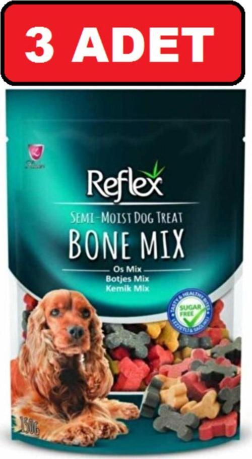 Köpek Ödül Maması Semı Moıst Dog Treat Bone Mix 3 Adet 150gr Kemik Mix