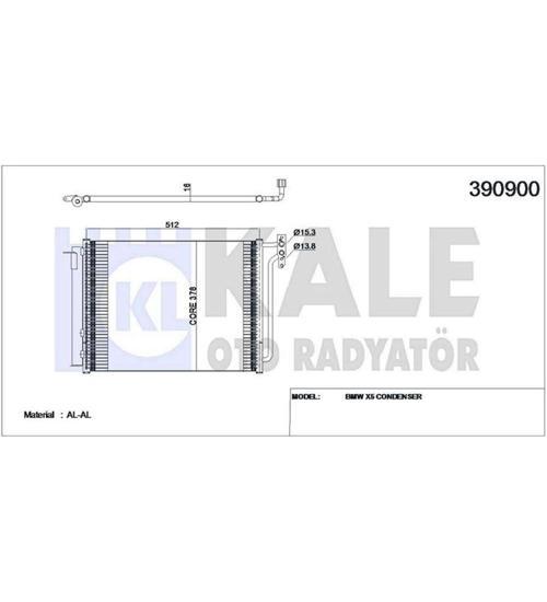 BMW X5 E53 M57 M57N M54 N62 M62 1998-2006 Klima Radyatörü 500X380X15