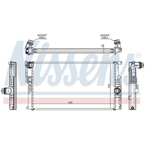 Renault Megane AC+ 1995-2002 Su Radyatörü Brazing MT 585X397X32 mm
