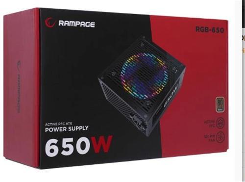 RGB-650 650W 80 Plus Bronze Aktif PFC 12cm RGB Fanlı Power Supply