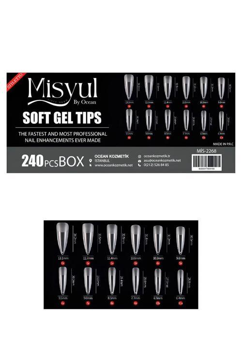 Soft Jel Tips Protez Tırnak Tips Uzatma Yeni Nesil 240 Adet Stiletto