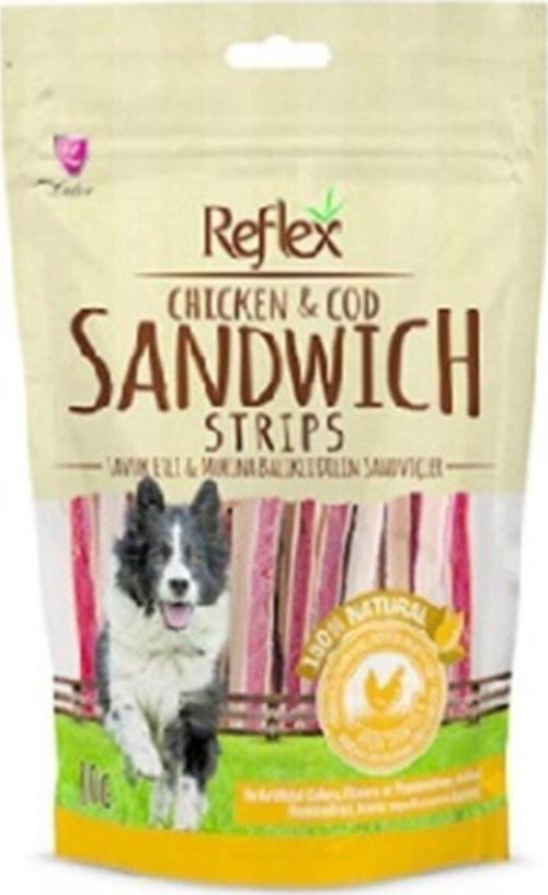 Chicken Sandwich Strips Tavuk Çubuk Doğal Köpek Ödülü 80 Gr