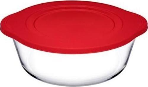 59123 Yuvarlak Plastik Kapaklı Borcam Fırın Kabı
