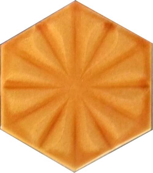 15x17 Cm Çiçekli Karamelaltıgen Seramik