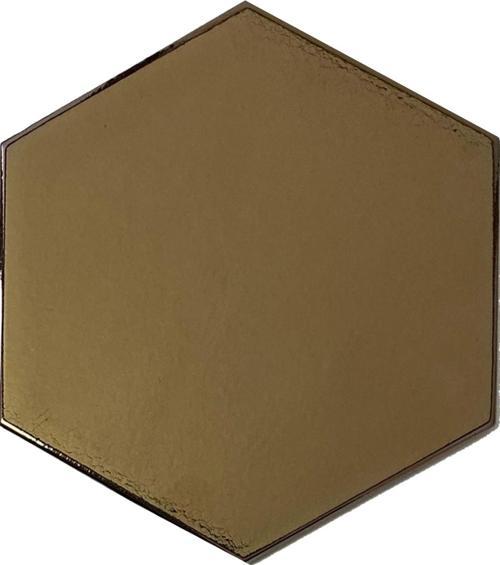 15x17 Cm Düz Bronz Altıgen Seramik