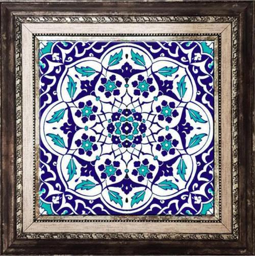 20x20 Cm Ac 92 Osmanlı Mavi Beyaz Kütahya Çini Pano
