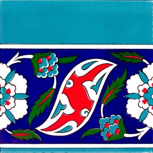20x20 Cm Ks 21 Iznik Rumi Desenli Seramik Çini Bordür