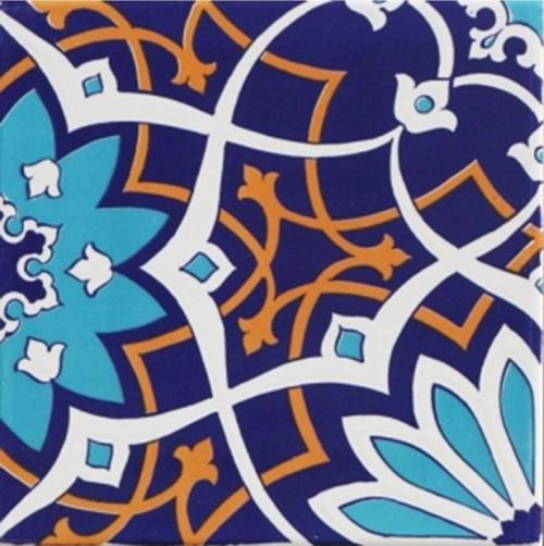 20x20 Cm Sp 202 Çiçek Desen Kütahya Iznik Çini Karo