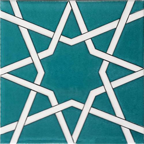 20x20 Cm Sp 94 Yıldız Kütahya Cami Çinisi Selçuklu Desenli Seramik Çini Karo