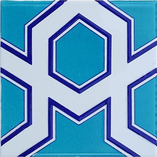20x20 Cm Sp 98-v Yıldız Desenli Kütahya Iznik Çini Karo Seramik Fayans Modeli