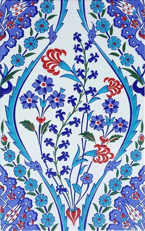 25x40 Cm Sp 418 Göbekli Kütahya Iznik Çini Seramik Karo