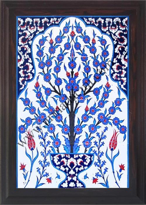 40x60 Cm Ed 506 Saksılı Hayat Ağacı Çini Pano