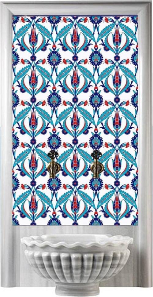 60x100 cm Ac 2 Kırmızı Lale Serigraf Türk Hamamı Pano