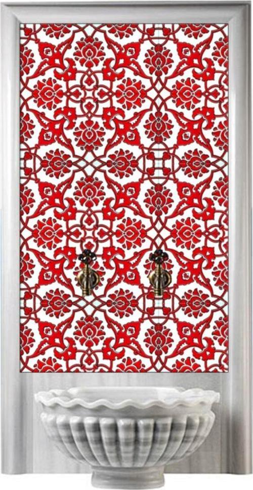 60x100 Cm Sp 83 Kırmızı Beyaz Serigraf Türk Hamamı Pano