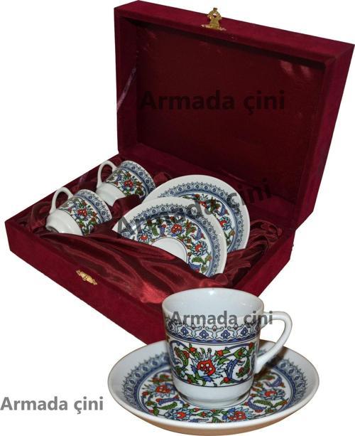 Armada Cini Ar 262 Hediyelik Topkapı Porselen 2 Li Fincan Takımı