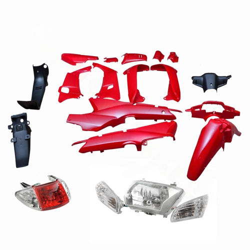 BİSAN LİFAN CUB KAPORTA SETİ KIRMIZI FAR+STOP DAHİL