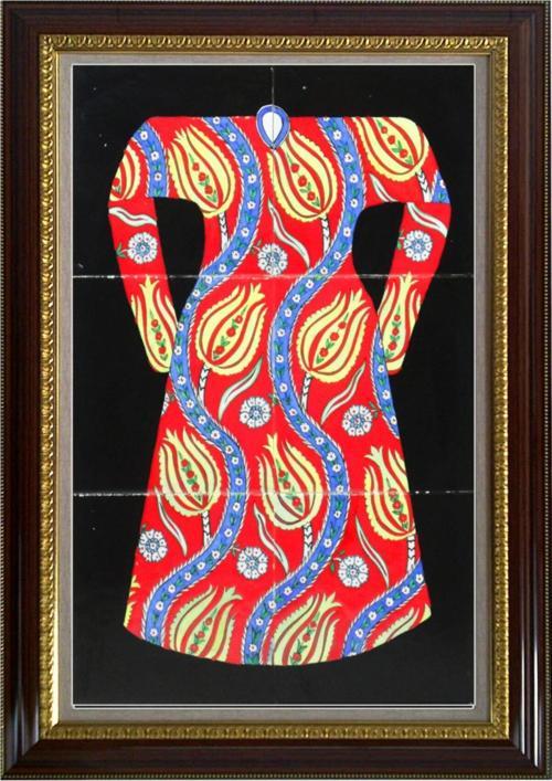 40x60 Cm Ed 652 Laleli Kaftan Çini Pano