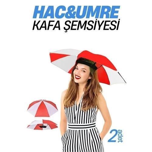Hac Umre Kafa Şemsiyesi Güneş Koruma Şemsiyesi 2 adet 1