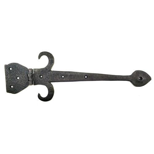 Antika Tarz Dekoratif Pirinç Kuyruklu Çanak Menteşe - 137x390 Mm, Oksit